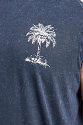 BadRhino Big & Tall Navy Blue Acid Wash Graphic Vest | BadRhino 6