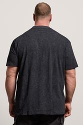 BadRhino Big & Tall Black Extra Long Motley Crue Acid Wash Graphic T-Shirt | BadRhino 2