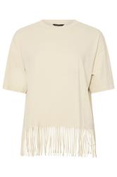 LIMITED COLLECTION Plus Size Natural Brown Tassel Beach Top | Yours Clothing 5
