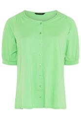 EVANS Curve Green Short Sleeve Cotton Top