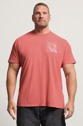 BadRhino Big & Tall Orange Mountain Graphic T-Shirt | BadRhino  3