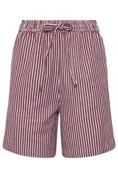 LTS Tall Women's Burgundy Red Stripe Cotton Shorts | Long Tall Sally 5