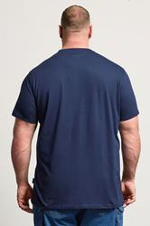 BadRhino Big & Tall Navy Blue Extra Long Nashville Graphic T-Shirt | BadRhino 1