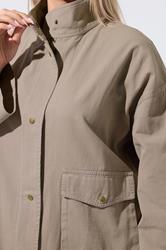 LIMITED COLLECTION Plus Size Taupe Brown Utility Jacket | Yours Clothing 4