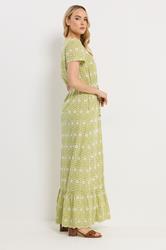 LTS Tall Women's Lime Green Floral Embroidered Cotton Maxi Dress | Long Tall Sally 4