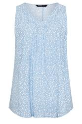YOURS blauwe Ditsy cami-top