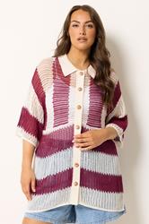 YOURS Plus Size Ivory White Crochet Shirt | Yours Clothing 3