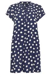 M&Co Navy Blue Polka Dot Beach Dress | M&Co 5