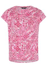YOURS Plus Size Pink Tile Print Grown On Sleeve T-Shirt | Yours Clothing 5