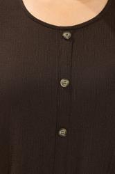 YOURS Plus Size Brown Crinkle T-Shirt | Yours Clothing 4