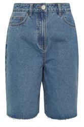 LTS Tall Women's Mid Blue Denim Bermuda Cotton Shorts | Long Tall Sally 6