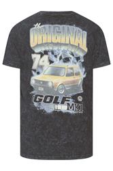 BadRhino Big & Tall Black Acid Wash Golf GTI Graphic T-Shirt | BadRhino 7