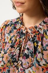 Yours Plus Size Pink Floral Print Frill Neck Blouse | Yours Clothing 4