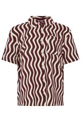 LTS Tall Women's Burgundy Red Wavy Print Shirt | Long Tall Sally 6