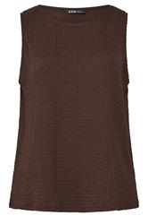 YOURS Curve Chocolate Brown Bubble Texture Vest Top