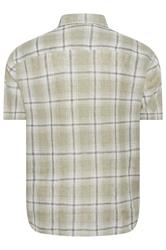 BadRhino Big & Tall Green Textured Check Print Shirt | BadRhino 7
