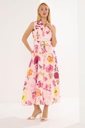 STAR Pink Floral Sleeveless Shirt Dress | StarByJM 3