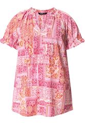 YOURS Curve Pink Tile Print Blouse