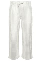 M&Co White Stripe Cotton Wide Leg Cropped Trousers | M&Co 7