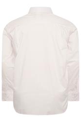 D555 Big & Tall Pink Long Sleeve Non Iron Stretch Shirt | BadRhino 4