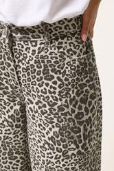 PixieGirl Petite Women's Light Brown Leopard Print Wide Leg Jeans | PixieGirl 6