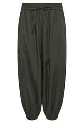 PixieGirl Petite pantalones de globo verde oliva con puños