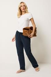 M&Co Navy Blue Straight Leg Joggers | M&Co 1