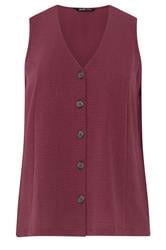 YOURS Gilet rouge bordeaux