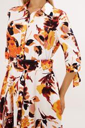 STAR Orange Abstract Print Shirt Dress | StarByJM 4