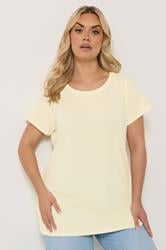 YOURS 2 PACK Plus Size Chocolate Brown & Yellow Core T-Shirts | Yours Clothing 2