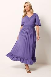 YOURS Plus Size Purple Crochet Maxi Dress | Yours Clothing 3