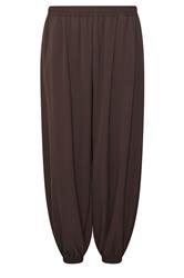 PixieGirl Petite Women's Chocolate Brown Balloon Trousers | PixieGirl 5