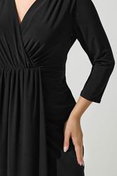 YOURS LONDON Plus Size Black Maxi Wrap Dress | Yours Clothing 4