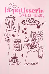 YOURS Plus Size Pink 'La Patisserie' Graphic T-Shirt | Yours Clothing 4