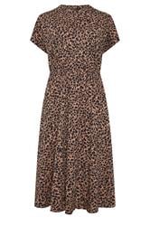YOURS Plus Size Brown Leopard Maxi Dress | Yours Clothing 5