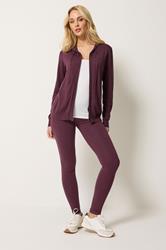 M&Co Berry Purple Stretch Leggings | M&Co 1