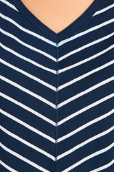 EVANS ESSENTIAL 4 Pack Navy Blue & White Vest Tops | Evans 5