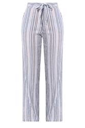 LTS Tall Women's Blue & White Stripe Wide Leg Trousers | Long Tall Sally 5