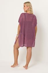 YOURS Plus Size Pink Throw On Beach Kimono | Yours Clothing 5