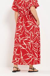 YOURS Plus Size Red Floral Print Skirt | Yours Clothing 2