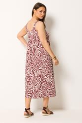 YOURS Plus Size Orange Zebra Textured Smock Dress | Yours Clothing 2