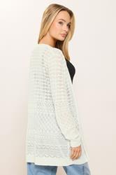 M&Co Black Pointelle Detail Knit Cardigan | M&Co 2