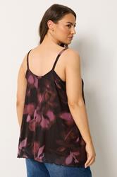 YOURS Plus Size Black Blurred Abstract Mesh Vest Top | Yours Clothing 5