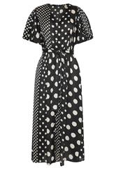 STAR Black Polka Dot Shirt Dress