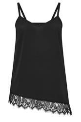 LIMITED COLLECTION Curve Black Asymmetric Vest Top