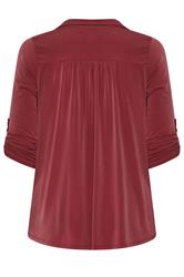 EVANS Plus Size Wine Red Long Sleeve Blouse | Evans  2