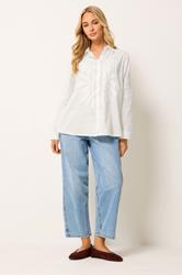 M&Co White Embroidered Cotton Shirt | M&Co 2