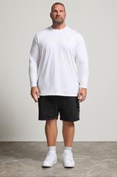 BadRhino Big & Tall Black Skull Printed Jogger Shorts | BadRhino 1