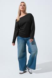 LIMITED COLLECTION Black Off Shoulder Long Sleeve Top 1