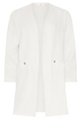 M&Co White Textured Jersey Jacket